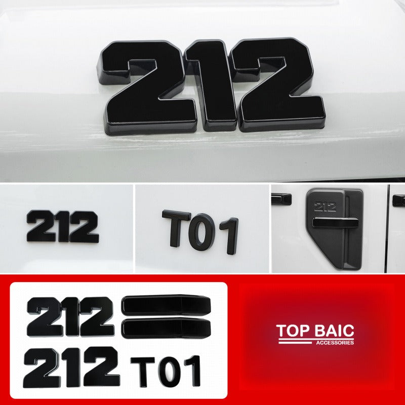 Black Hood & Tailgate Emblem Set for BAW 212 T01
