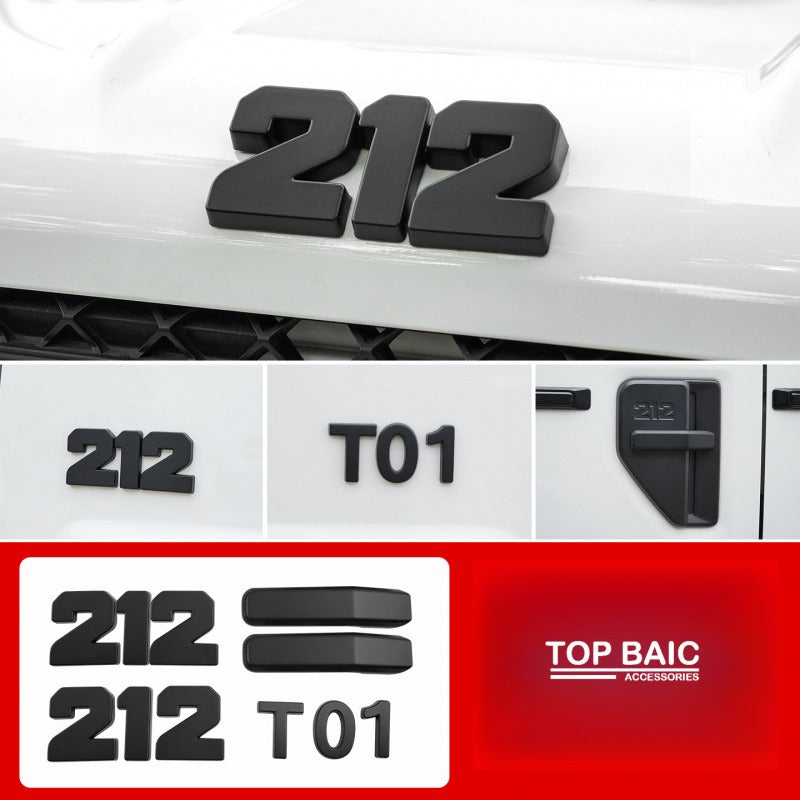 Black Hood & Tailgate Emblem Set for BAW 212 T01