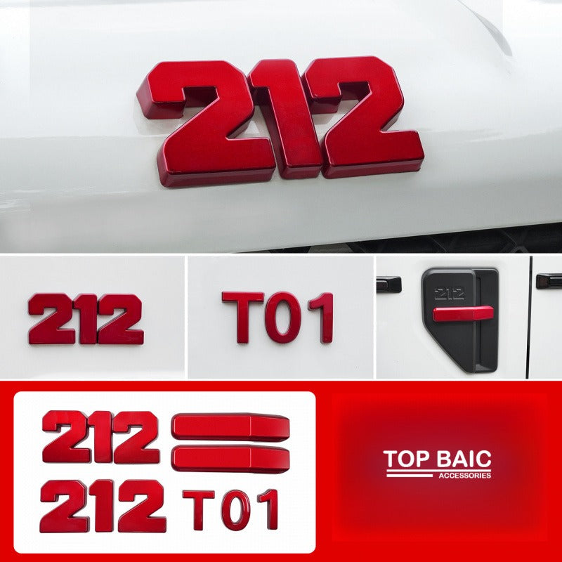 Black Hood & Tailgate Emblem Set for BAW 212 T01