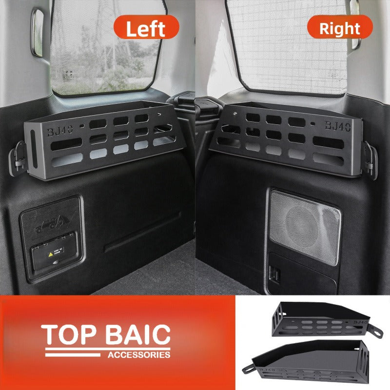 Tailgate folding table and storage rack for BJ40e