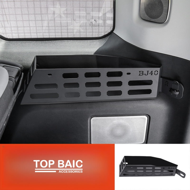 Tailgate folding table and storage rack for BJ40e