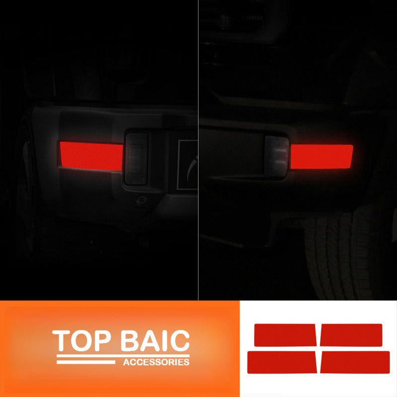 Custom-fit reflective warning stickers for BJ40e