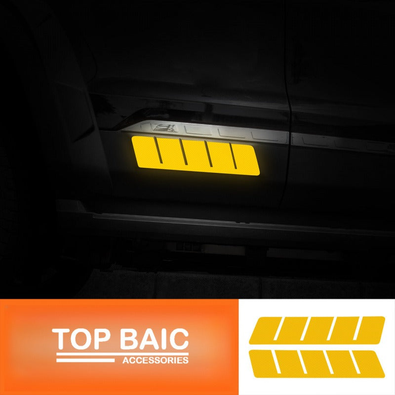 Custom-fit reflective warning stickers for BJ40e