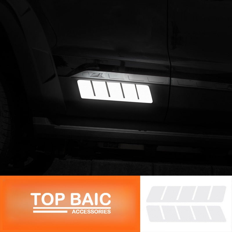 Custom-fit reflective warning stickers for BJ40e