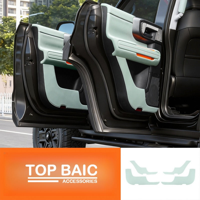 Leather door kick protection pads for BJ40e