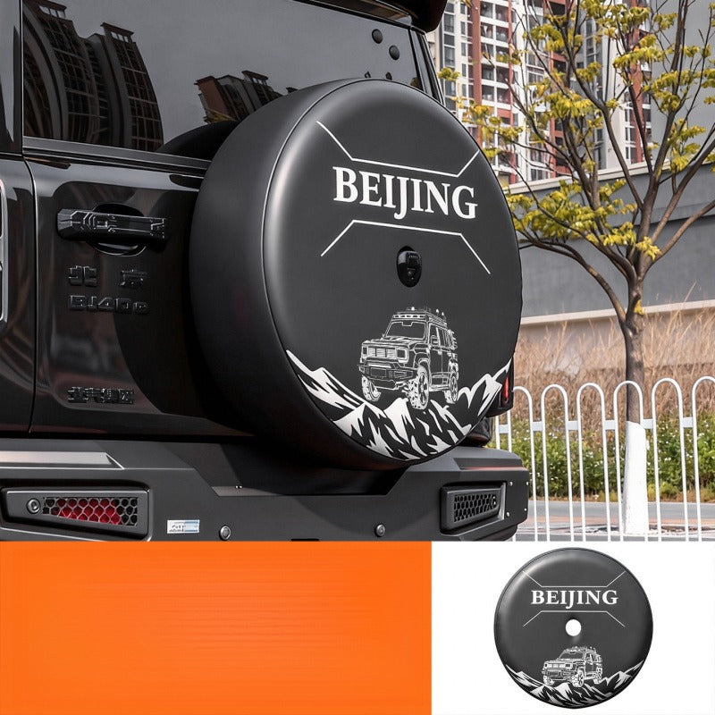 Leather spare tire protective cover for BJ40e