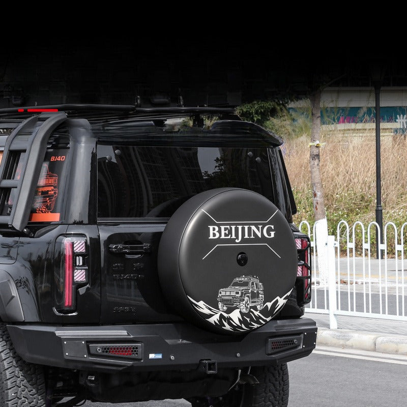 Leather spare tire protective cover for BJ40e