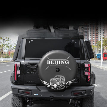 Leather spare tire protective cover for BJ40e