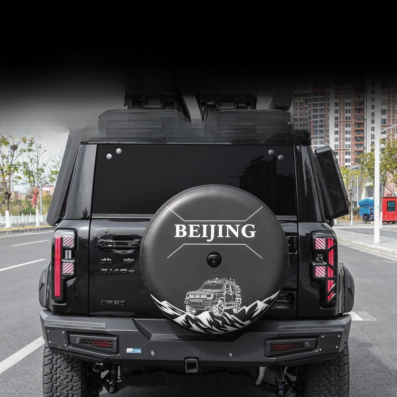 Leather spare tire protective cover for BJ40e