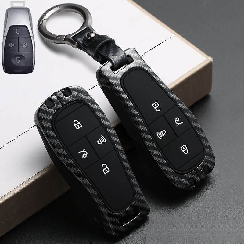 Carbon Fiber Silicone Metal Key Cover for BJ30 / BJ40 / BJ60