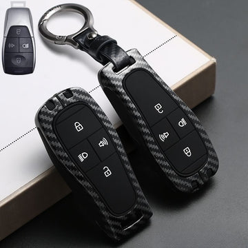 Carbon Fiber Silicone Metal Key Cover for BJ30 / BJ40 / BJ60