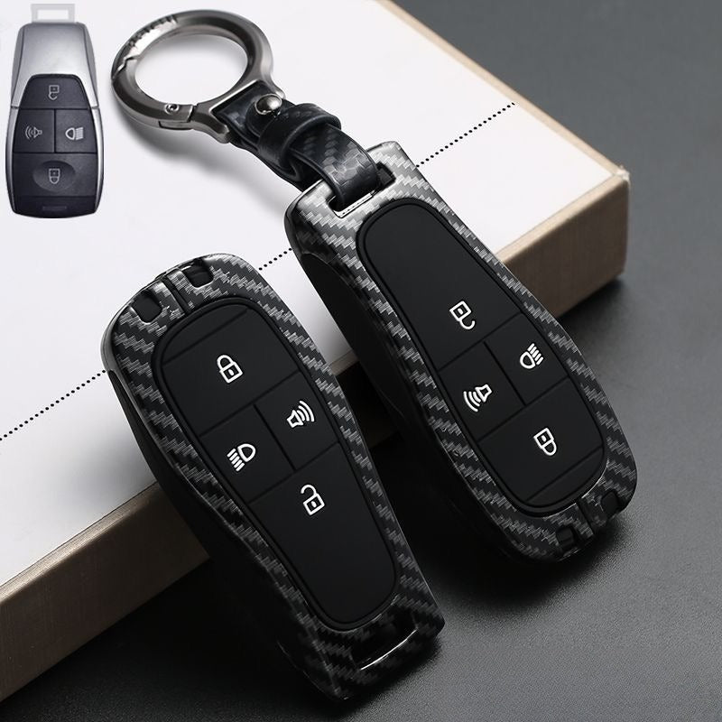 Carbon Fiber Silicone Metal Key Cover for BJ30 / BJ40 / BJ60