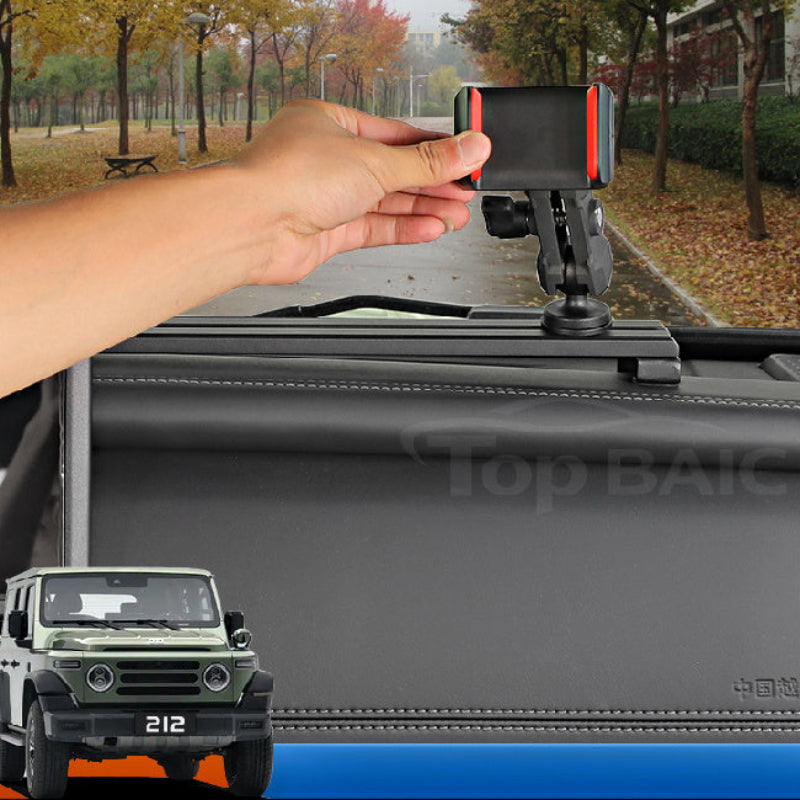 Sliding Rail Phone Holder Central Console Mount For BAW 212