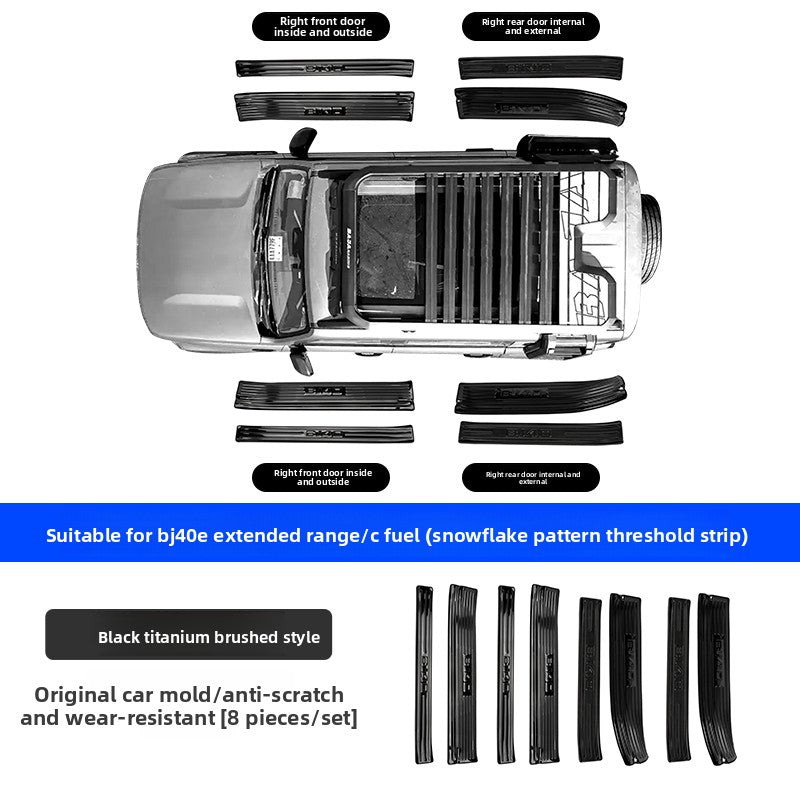 Stainless Steel Door Sill Plates For BAIC BJ40E