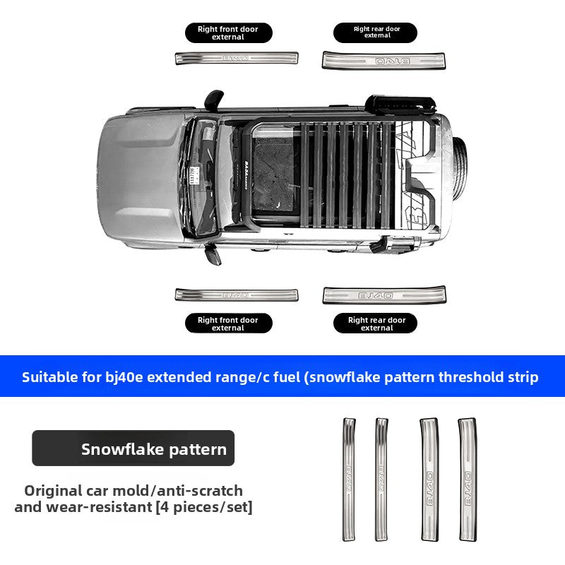 Stainless Steel Door Sill Plates For BAIC BJ40E