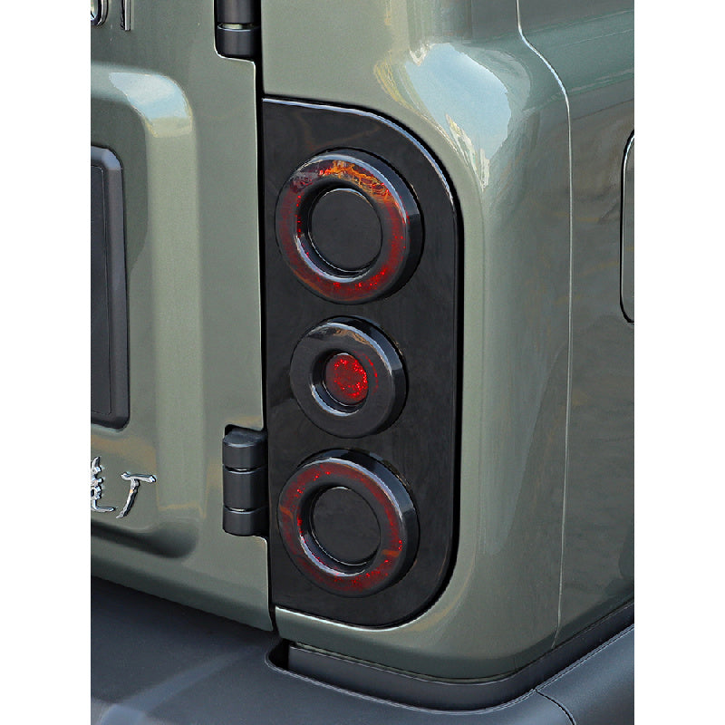 Smoked Tail Light Covers Black Warrior Style For BAW 212