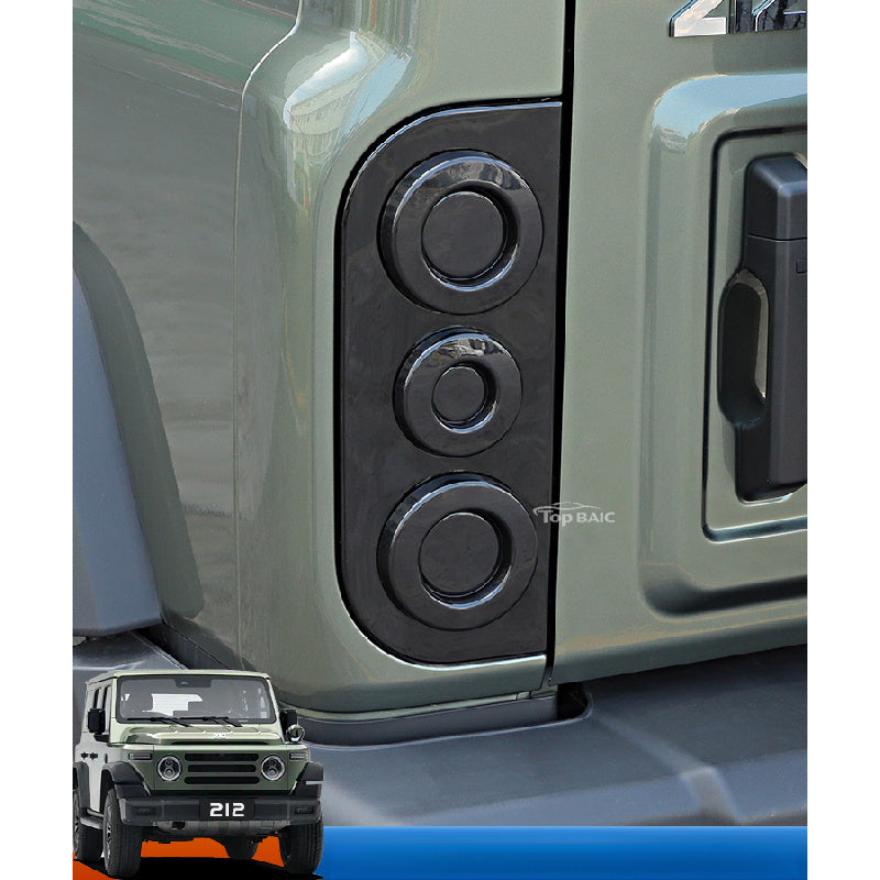 Smoked Tail Light Covers Black Warrior Style For BAW 212