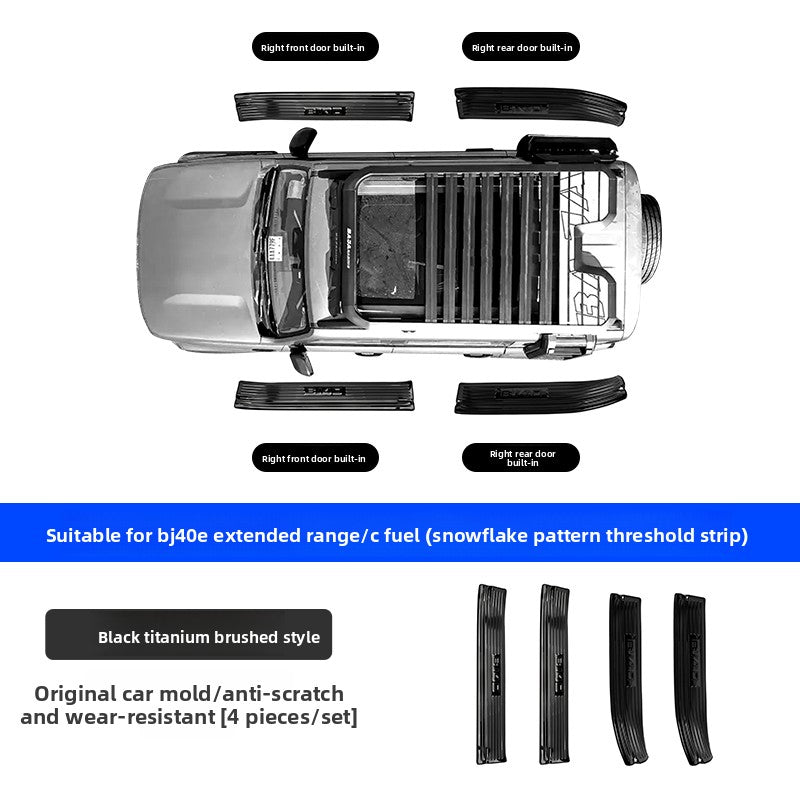 Stainless Steel Door Sill Plates For BAIC BJ40E