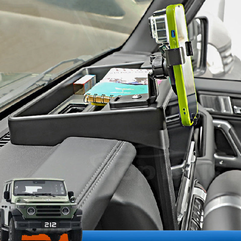 Car Phone Mount with Camera Mount & Storage Box for BAW 212