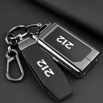 Premium Metal & Leather Key Cover for BAW 212