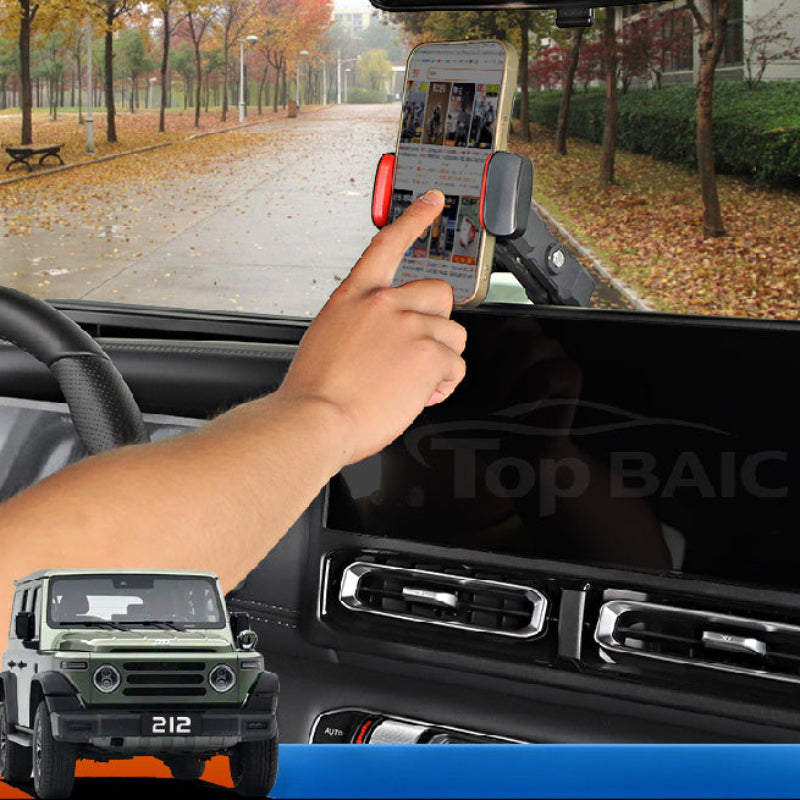 Sliding Rail Phone Holder Central Console Mount For BAW 212