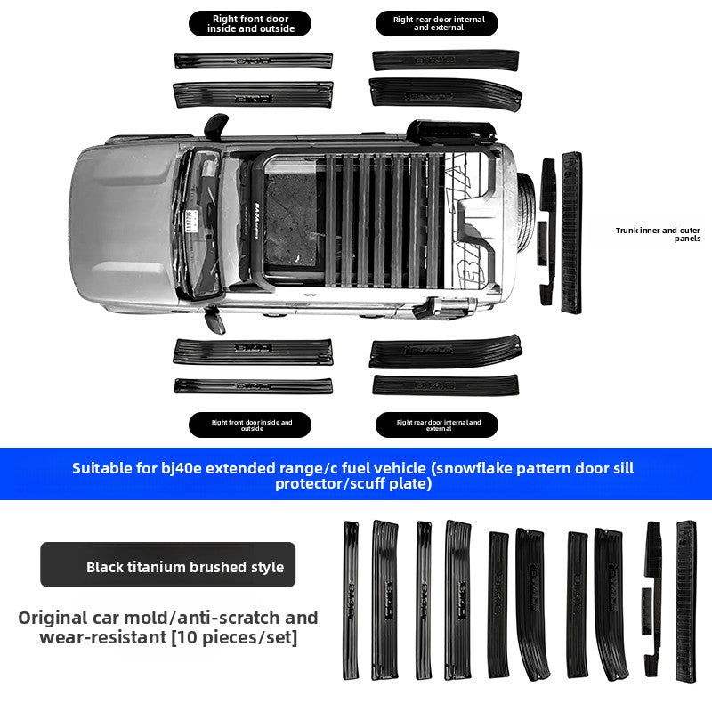 Stainless Steel Door Sill Plates For BAIC BJ40E