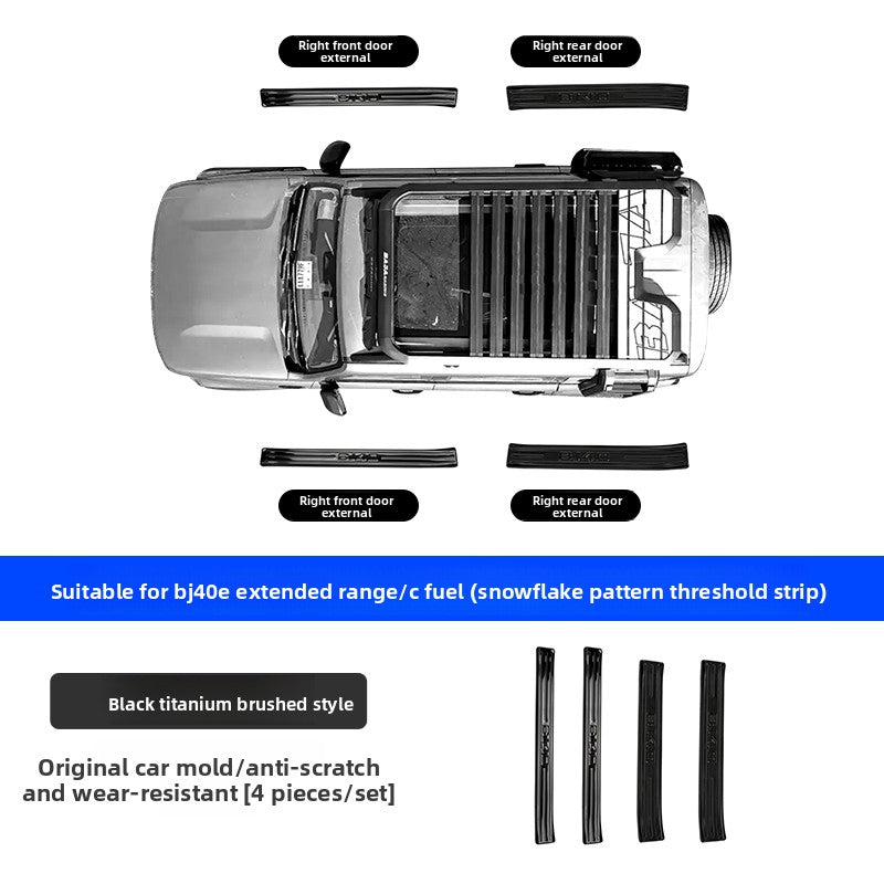 Stainless Steel Door Sill Plates For BAIC BJ40E