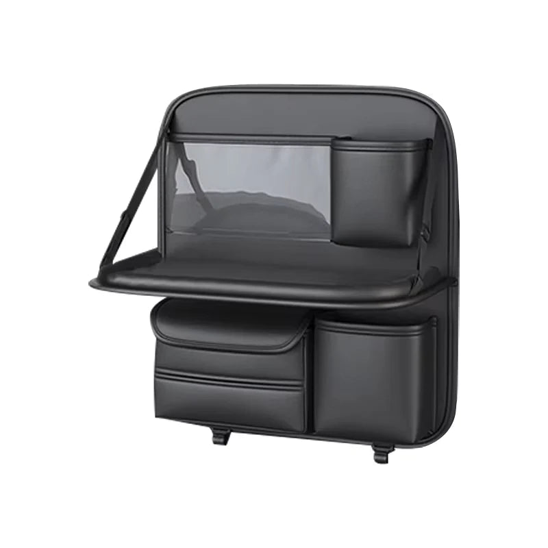 Car Seat Back Storage Organizer with Foldable Rear Tray