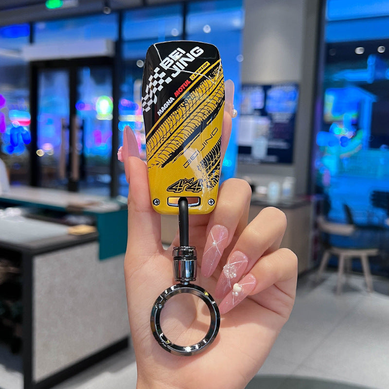 Racing Graffiti Key Cover Universal Protective Case For BAIC BJ