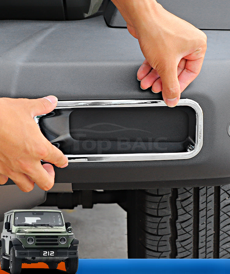 Front Fog Light Bezel Stickers Decorative Trim For BAW 212