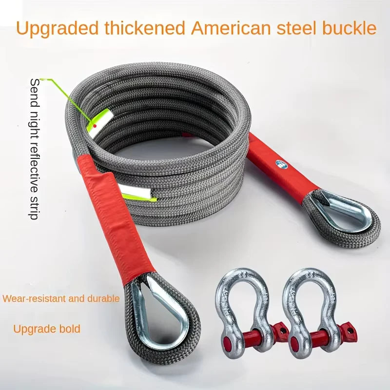 Heavy-Duty Car Tow Rope for Off-Road & Rescue | 18T / 25T / 35T Strong Traction