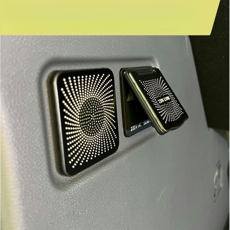 Metal Rear Trunk Power Outlet Decorative Cover for BAIC BJ30