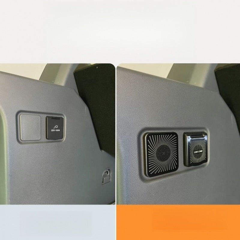 Metal Rear Trunk Power Outlet Decorative Cover for BAIC BJ30