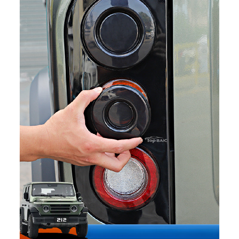 Smoked Tail Light Covers Black Warrior Style For BAW 212