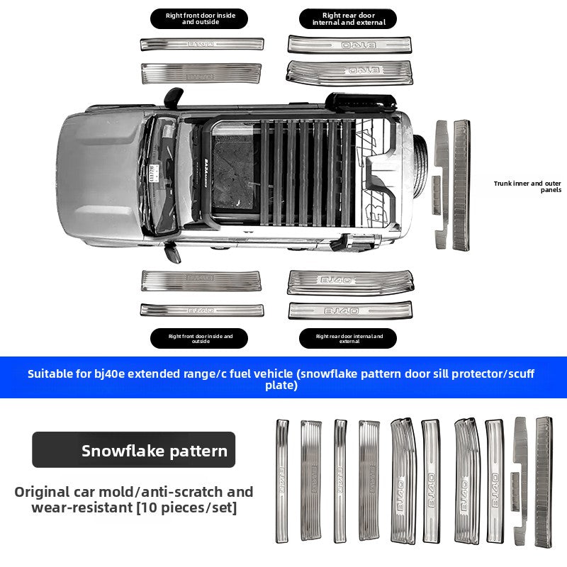 Stainless Steel Door Sill Plates For BAIC BJ40E