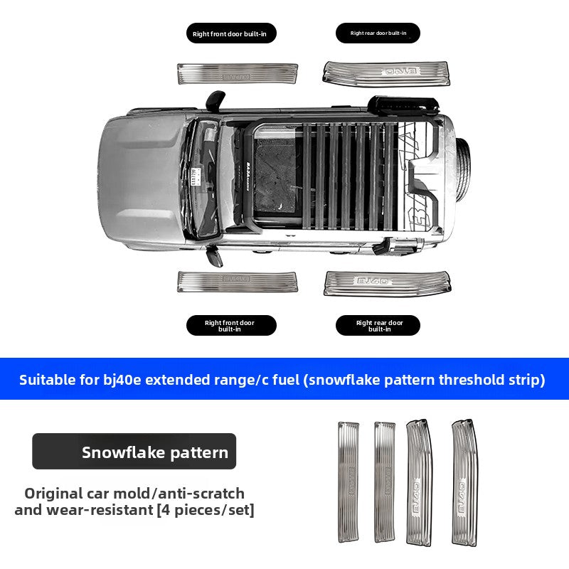 Stainless Steel Door Sill Plates For BAIC BJ40E