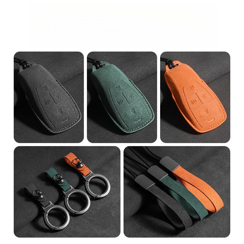 Suede Leather Key Cover for BAIC BJ30 / BJ40 / BJ60