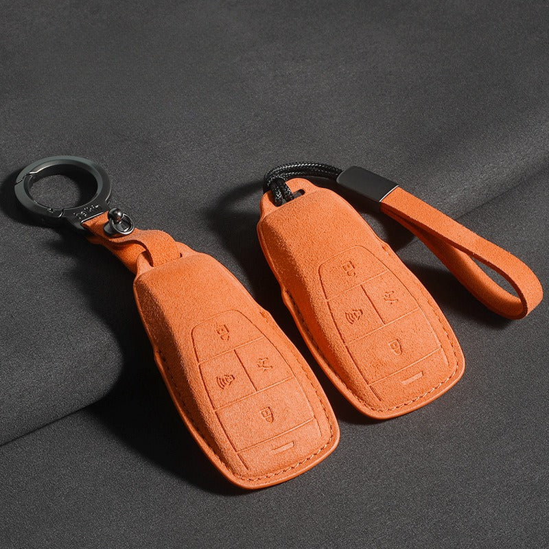 Suede Leather Key Cover for BAIC BJ30 / BJ40 / BJ60