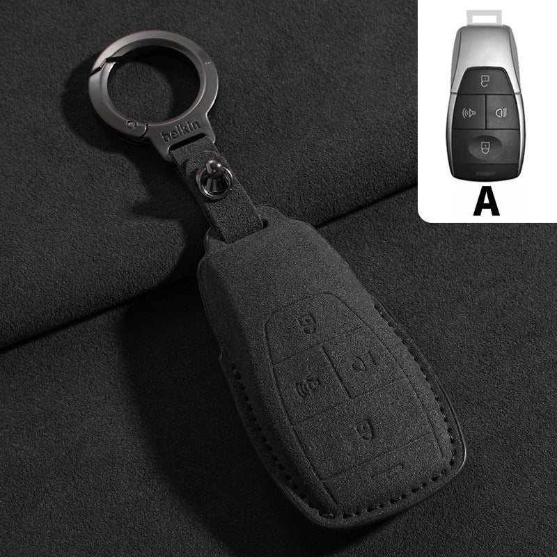 Suede Leather Key Cover for BAIC BJ30 / BJ40 / BJ60