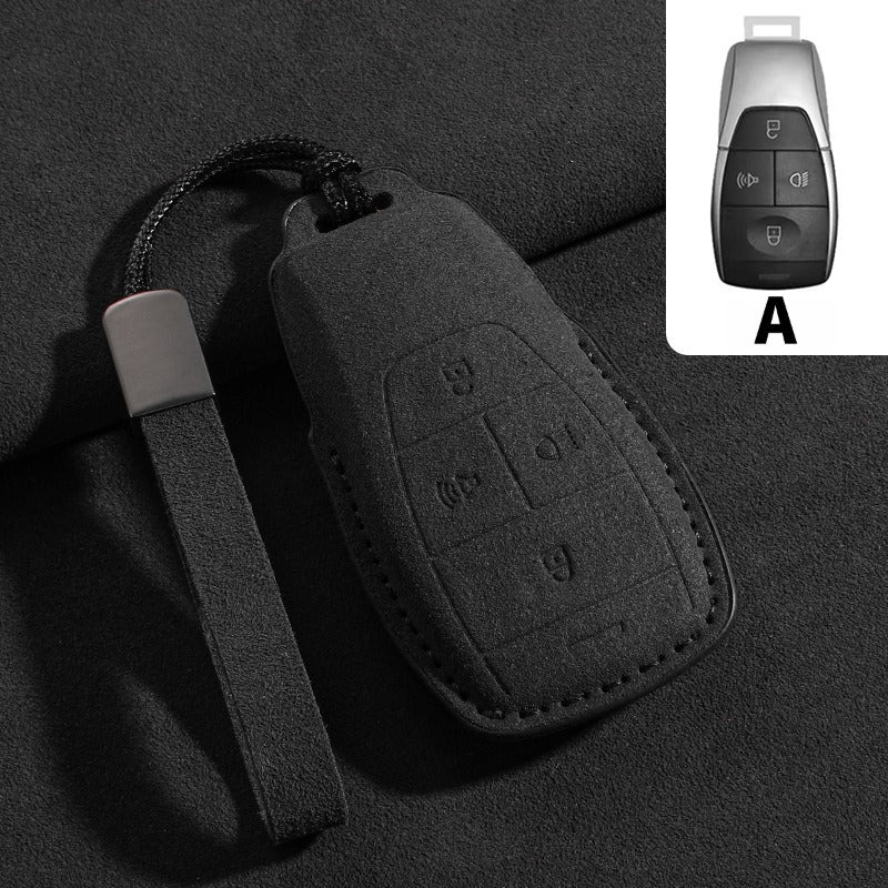 Suede Leather Key Cover for BAIC BJ30 / BJ40 / BJ60