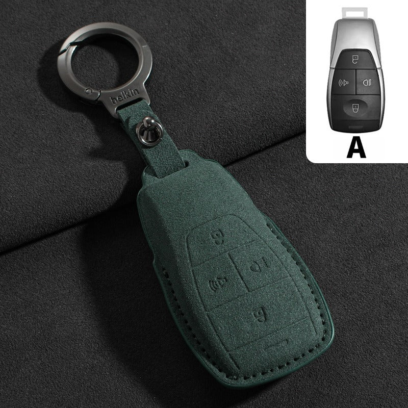 Suede Leather Key Cover for BAIC BJ30 / BJ40 / BJ60