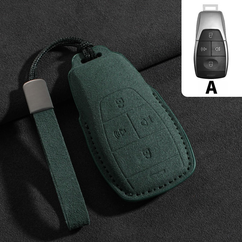 Suede Leather Key Cover for BAIC BJ30 / BJ40 / BJ60