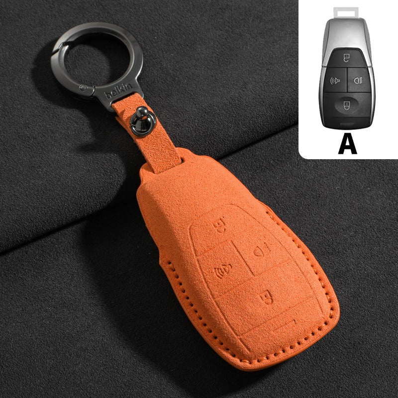 Suede Leather Key Cover for BAIC BJ30 / BJ40 / BJ60
