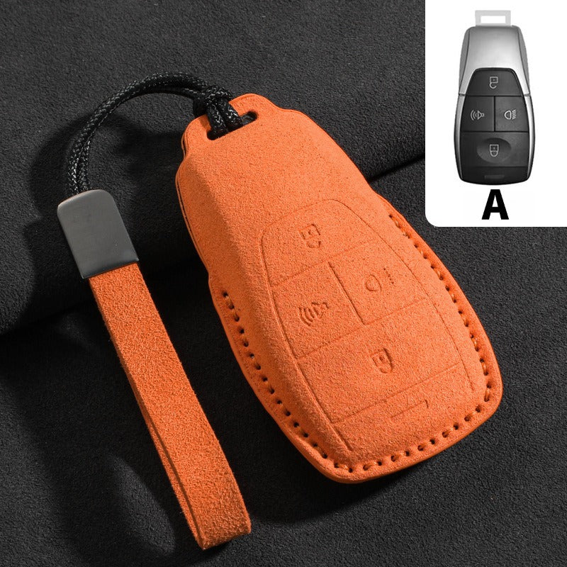 Suede Leather Key Cover for BAIC BJ30 / BJ40 / BJ60